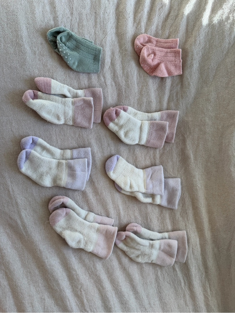 Baby Pastel Organic Cotton Socks - Pack of Mixed Colors